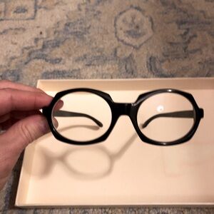 Peerage glasses Oval Octagon Shaped Peerage Eyeglass Frames Tina Black Austria